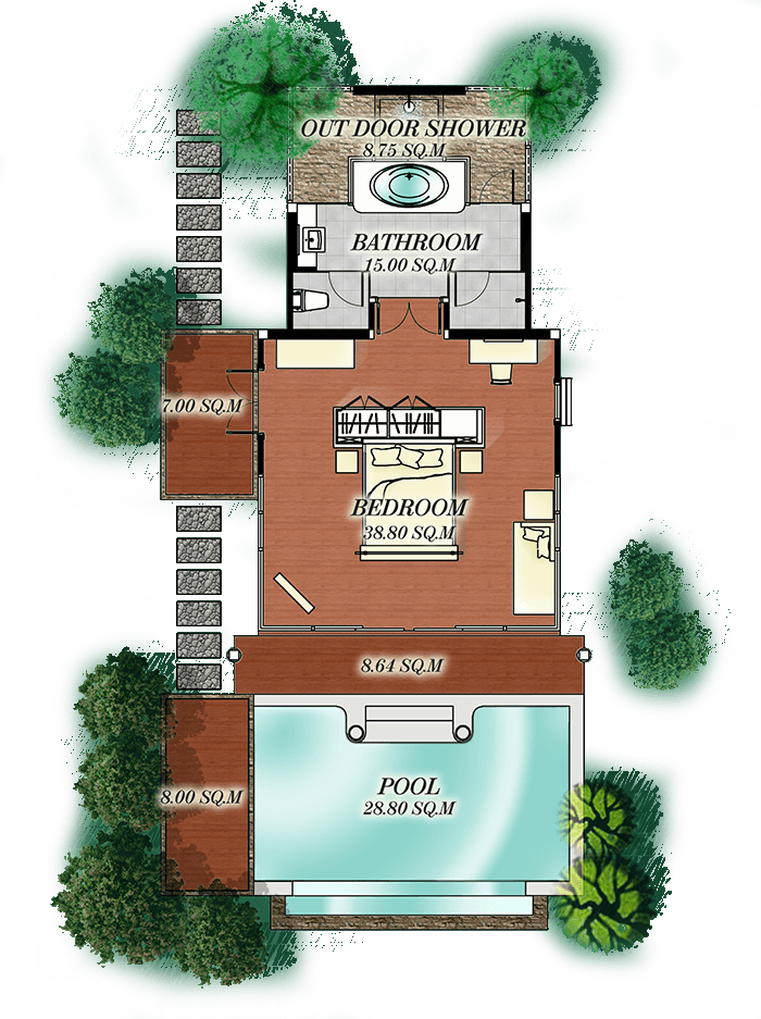 Pool Villa Beachside plan